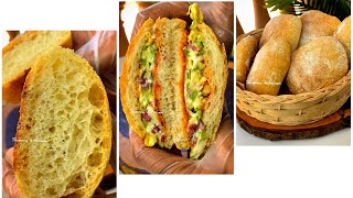 بدون عجن ولا تشكيل خبز شيباتا الايطالي ciabatta bread
