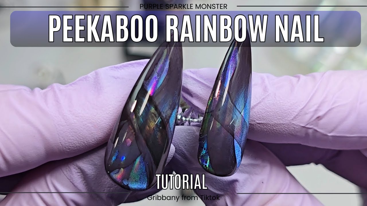 Урок по радужному маникюру Peekaboo