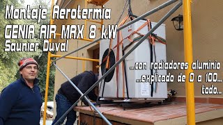 Aerotermia con Radiadores - GENIA AIR MAX 8kW - SAUNIER DUVAL VAILLANT - Quitar Caldera Gasoil-