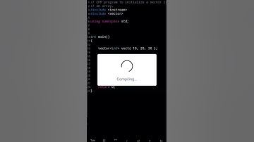 Initialize a vector in C++ Initializing like arrays : #programming #subscribe #shorts