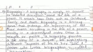 Biography and Autobiography. English literature Class BA Sem 1