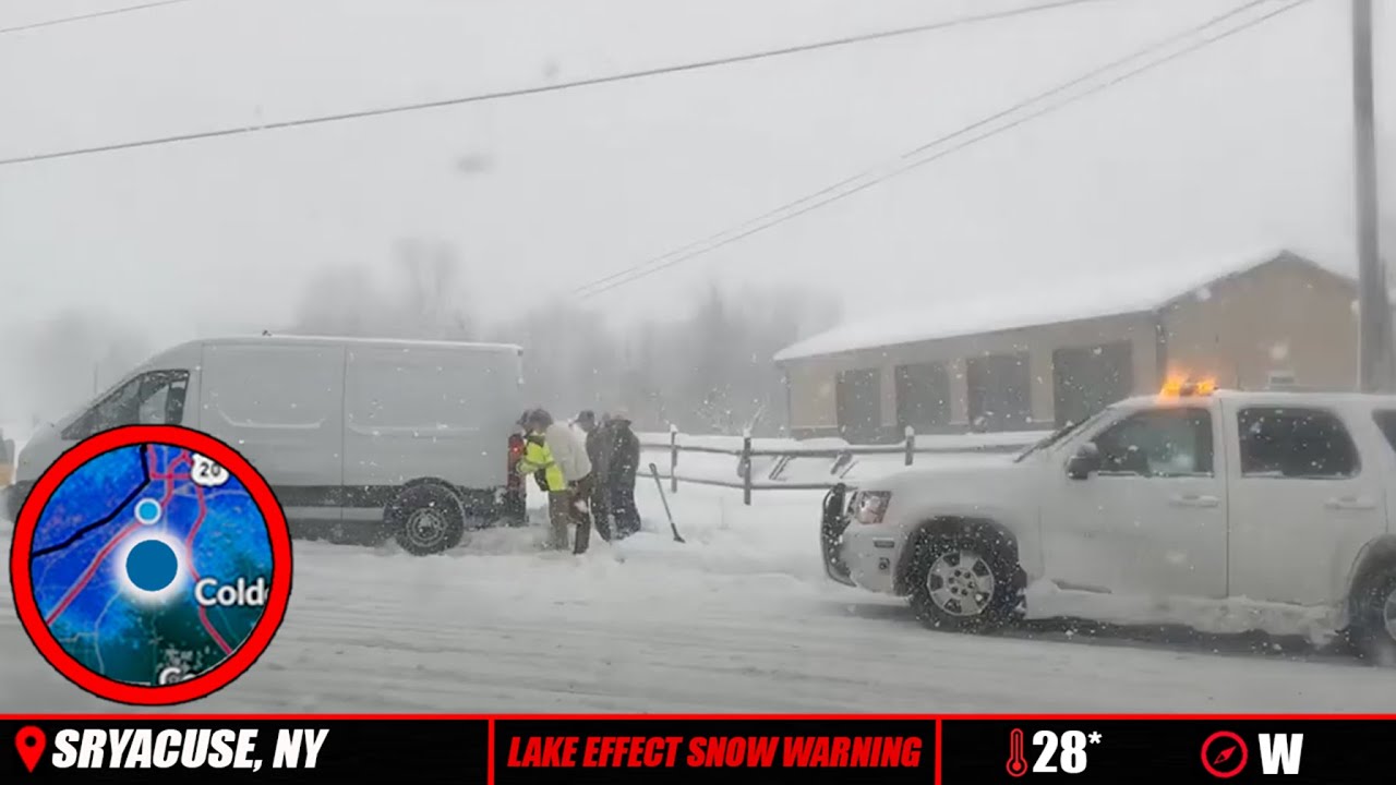 Live Lake Effect Snow Coverage - Helping Stuck Vehicles - LIVE STORM ...
