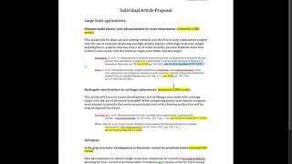 Individual Article Proposal Instructions