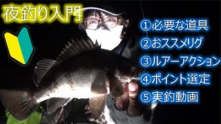 【夜釣り入門】今夜釣りが面白い！おススメの道具・釣り方・ポイント選び解説！