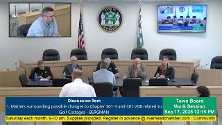 Town Board Work Session - September 17, 2025