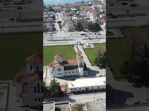 Nea Karvali Church, Kavala, Greece - by drone. #greece #travel #droneview #kavala #church #greek