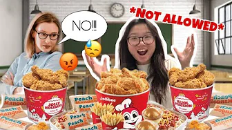 JOLLIBEE FEAST IN SCHOOL W/ FRIENDS *NOT ALLOWED*