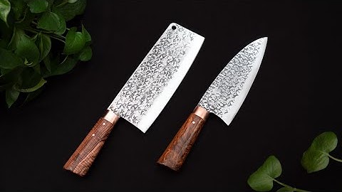 Cận Cảnh Cặp Dao chặt  gà và thái lọc - Hàng Chuẩn Của HTX Dao Phúc Sen