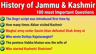 History of jammu and kashmir mcq | jkssb history mcq | #jkhistory #jkssb