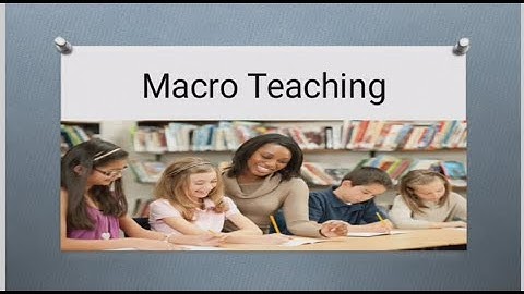 Macro teaching #characteristics #importance