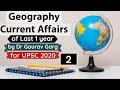 Geography Current Affairs of 1 year for UPSC 2020 Set 2 in Hindi by Dr Gaurav Garg #UPSC #IAS
