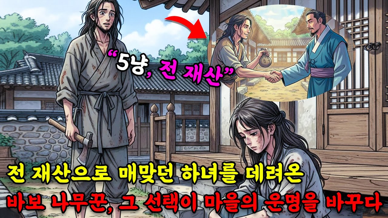 매맞던 하녀를 전 재산으로 데려온 바보 나무꾼, 그 선택이 마을의 운명을바꾸다 | 야담·민담·설화