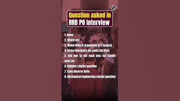 Questions asked in RRB PO Interview 2024 #rrbpointerview #shorts #pw #bankingwallah