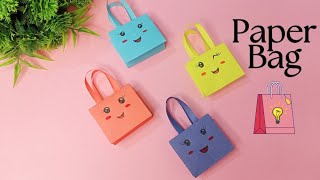 Cute paper bag/how to make a paper bag easily/easy paper craft idea.