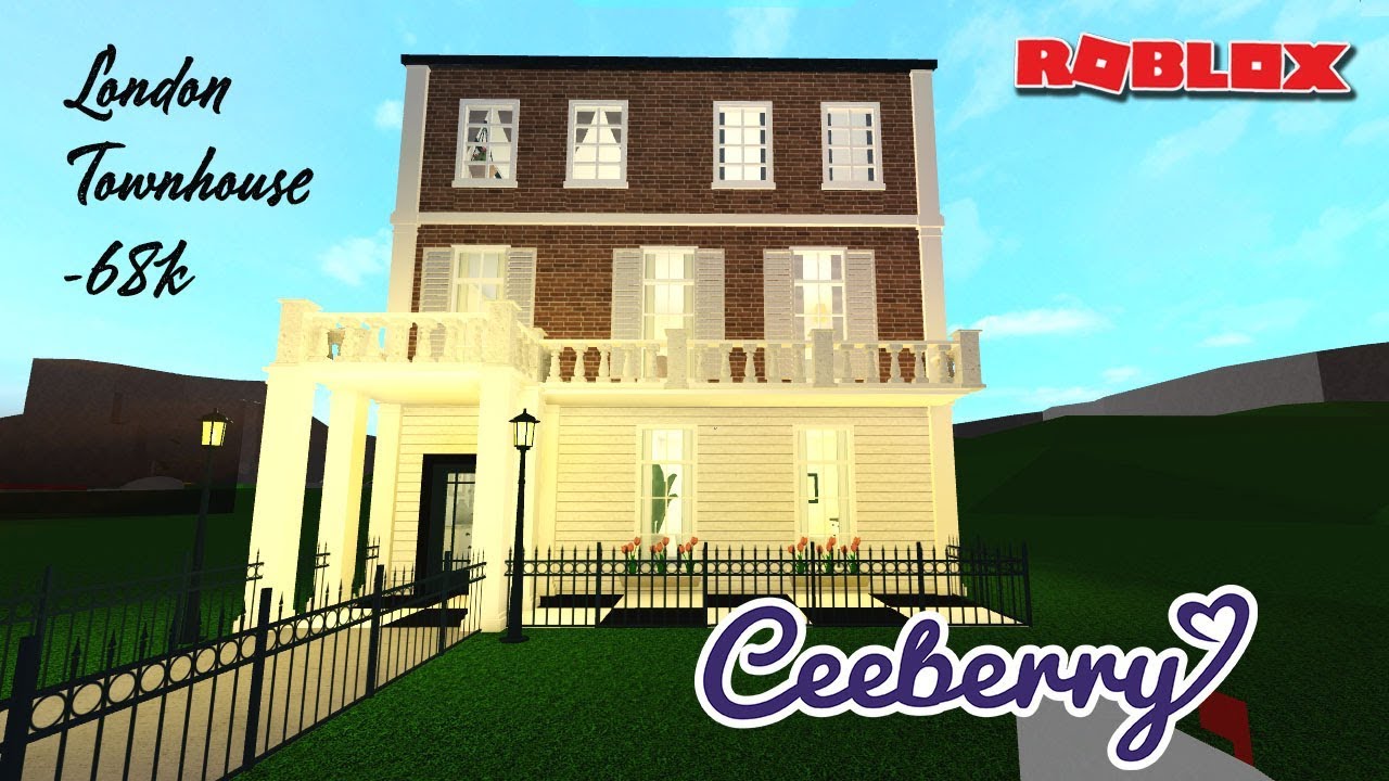 London Family Townhouse 68k Bloxburg Speed Build Youtube - roblox bloxburg houses 68k