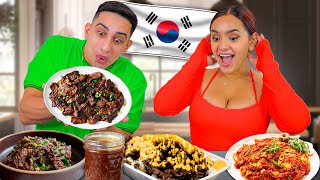 Trying KOREAN FOOD for the FIRST TIME!