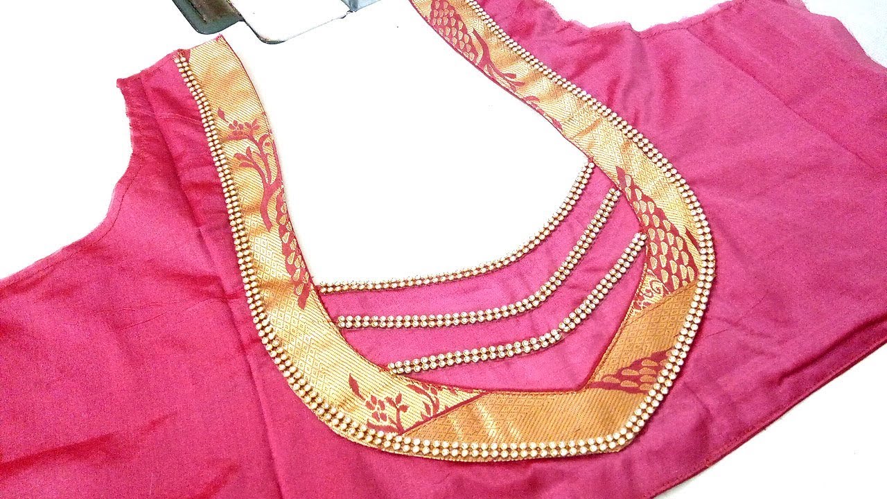 Blouse front neck designs for pattu sarees – 50 Latest Silk Saree ...