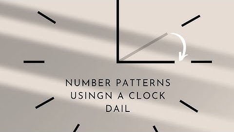 Number Patterns Using a Clock Dail
