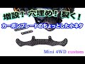 【小ネタ】増設！穴埋め！裂く！カーボンプレートのちょっとしたカスタム！！【ミニ四駆〈Mini4WD〉／カスタム〈custom〉】