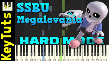 Megalovania [Super Smash Brothers] - Hard Mode [Piano Tutorial] (Synthesia)