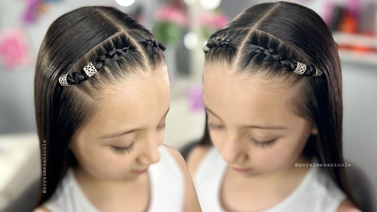 Idea de peinado para niñas 🥰❤️ fácil rápido & bonito 🙌🏻