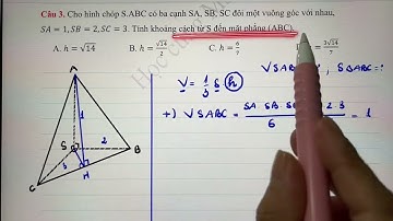 Toán 11.CĐ4. Tiết 15: Thể tích khối chóp có các cạnh đôi một vuông góc với nhau
