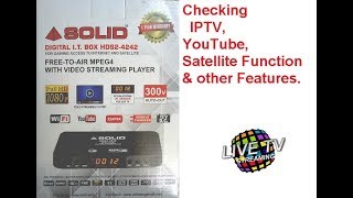 Celebrity SOLID HDS2-4242 Checking IPTV, YouTube, Satellite Function & other Features. Wealth