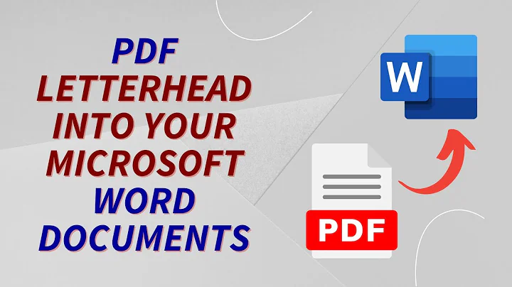 Insert PDF Letterhead into your Microsoft Word documents