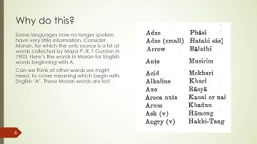 Linguistics Mini Lecture 1, about language documentation, by Stephen Morey