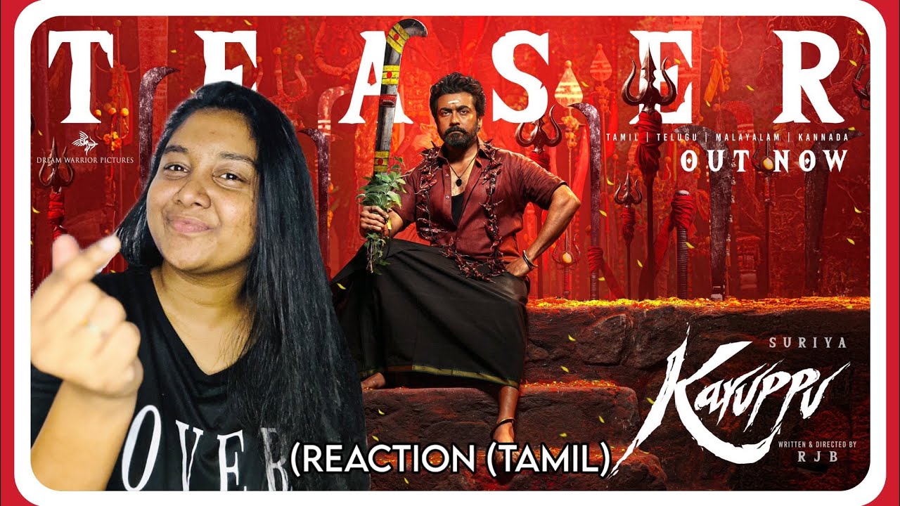 Karuppu Teaser REACTION (Tamil) | Suriya | RJB| Trisha | Sai Abhyankkar | Vibewithjero