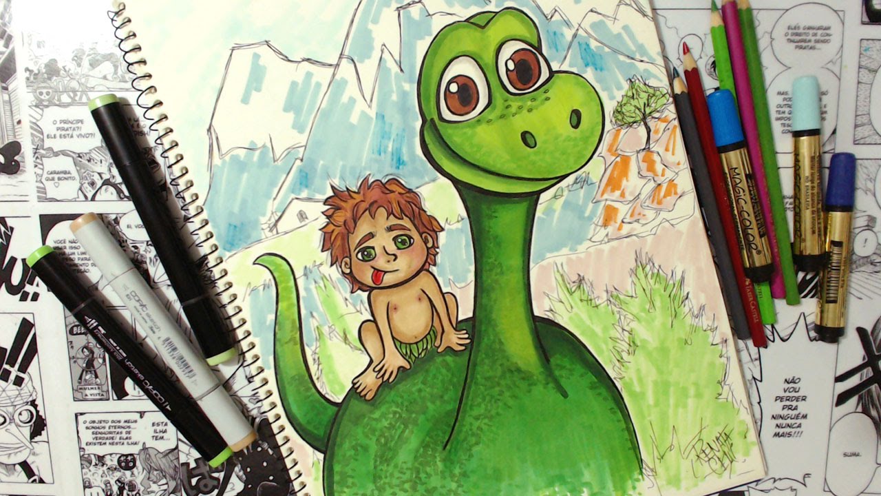 drawing the good dinosaur desenhando o bom dinossauro youtube
