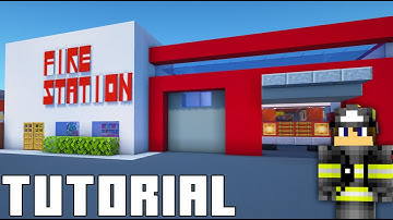 Minecraft Tutorial: Hoe maak je een brandweerkazerne "2022 City tutorial"