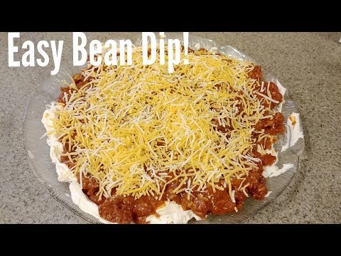 Easy Bean Dip! Football Food Ideas| Easy Appetizers