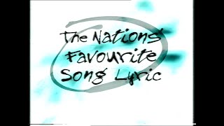 The Nation's Favourite Song Lyric - 1999/10/08