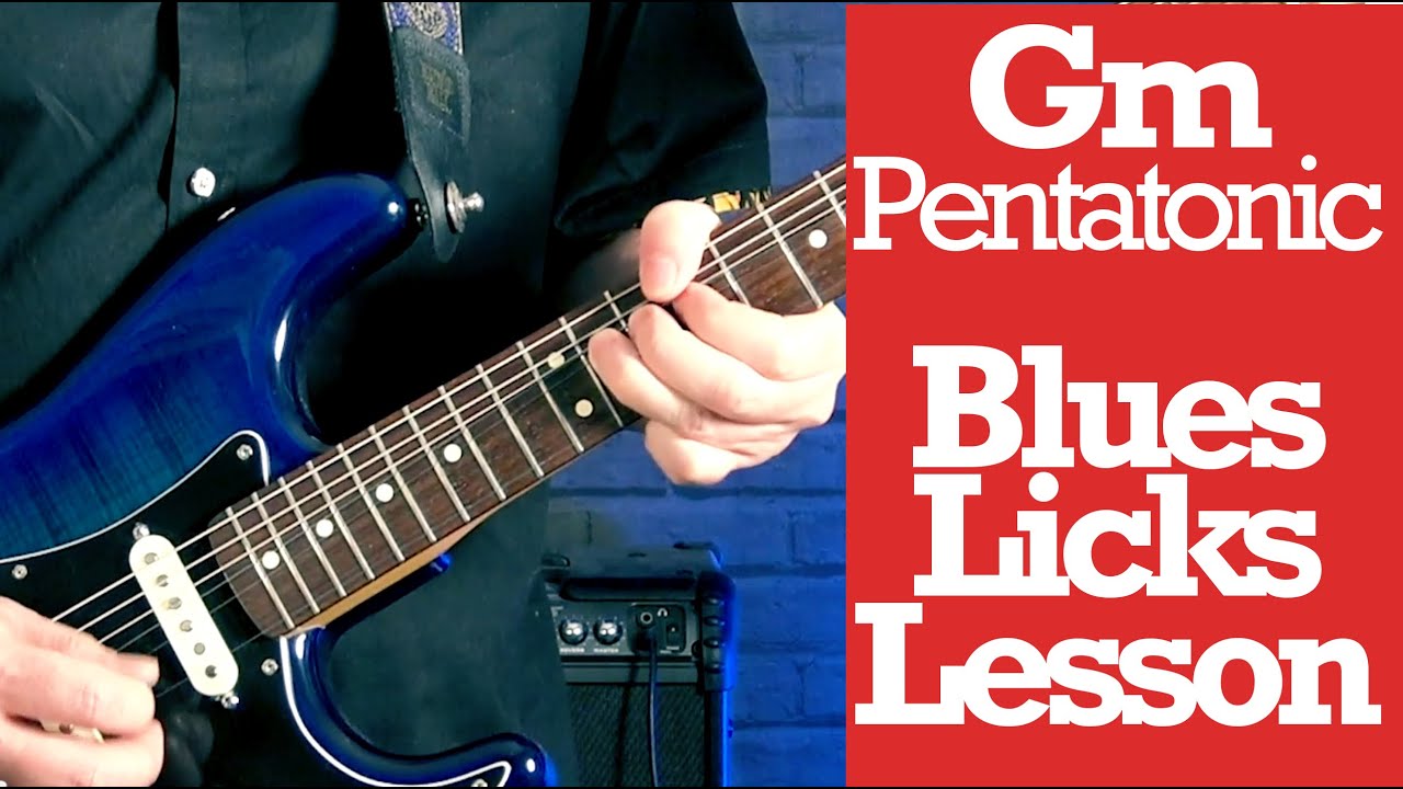 6 blues licks in G minor pentatonic - guitar lesson