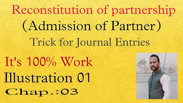 Illustration 01 Chap. 3 Admission of Partner II HSC Maharashtra board II Rahul Singh Chauhan