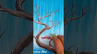 Easy Painting Idea - Tree By The Waterfall