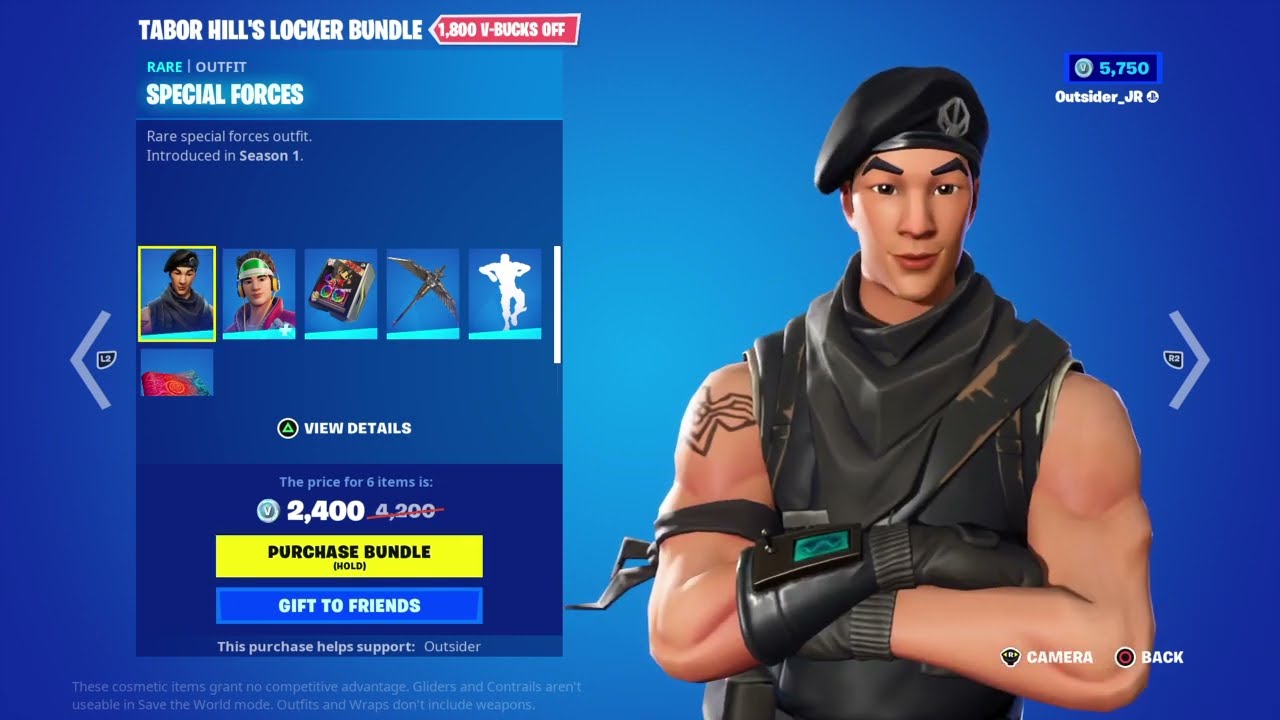 *NEW* TABOR HILL LOCKER BUNDLE ARRIVES INFORTNITE ITEM SHOP-CADE & SPECIAL FORCE SKINS!!!