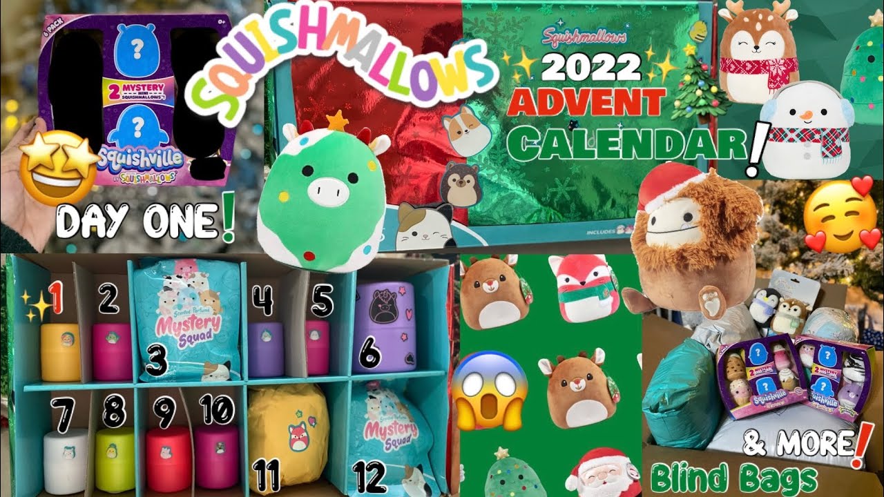 Squishmallows Squishville Deluxe Holiday Advent Calendar 2023 Plush  Unboxing