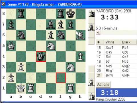 Chess World.net presents Blitz #549 vs GM YARDBIRD...