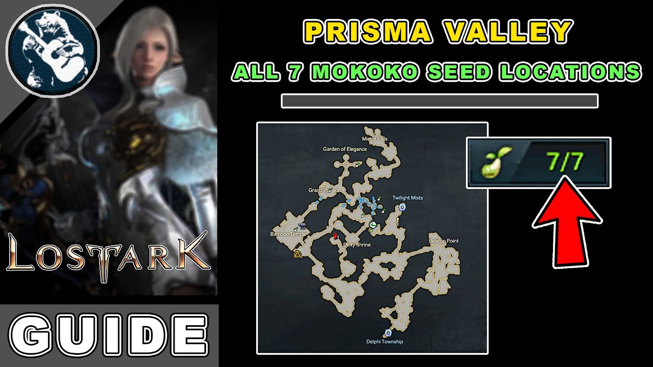 All 7 Prisma Valley Mokoko Seeds Location in Lost Ark Anikka Map