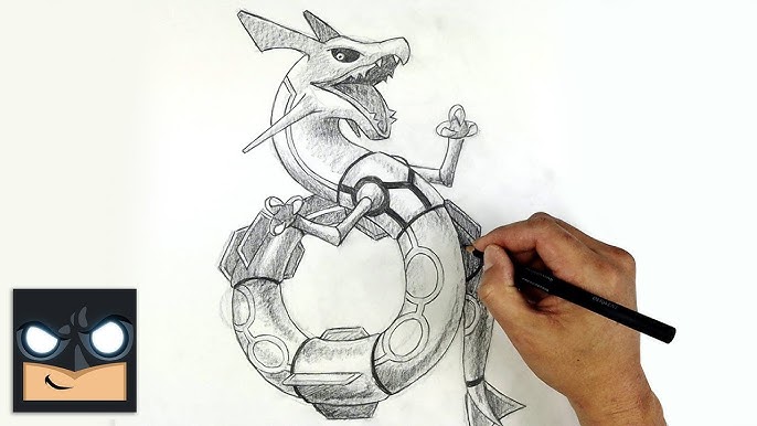 My drawing of Shiny Mega Rayquaza : r/PokeMoonSun