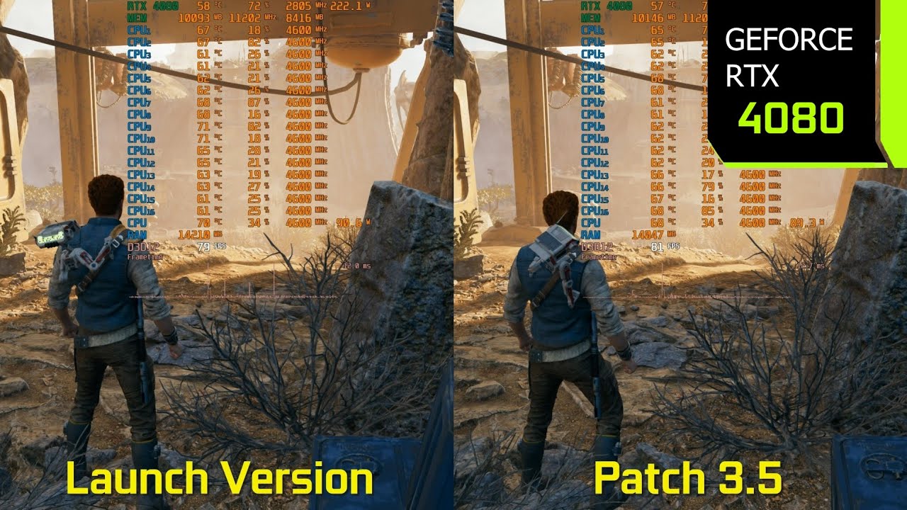 STAR WARS Jedi Survivor - Launch Version vs Patch 3.5 (May 1) PC ...