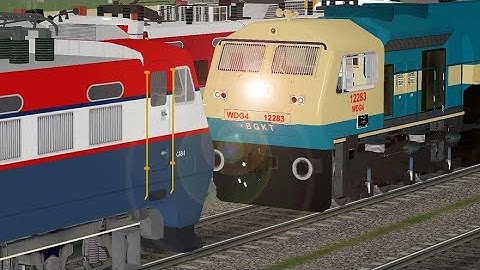 LOCO FAIL RESCUE by WDG4 | Main Line BLOCKED by Frieght | MSTS | Indian Railways !!!