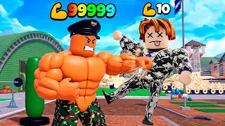 TENTEI DERROTAR O GRUPO MAIS FORTE DA BASE MILITAR NO ROBLOX 😭😭😭