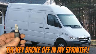 Broken Sprinter key Amazing repairing The ignition.. intelligently & overcoming ￼ complications