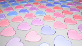 Grid of Pink Red Purple Shiny Love Heart Shapes Minimal Valentine 4K VJ Loop Motion Background screenshot 3