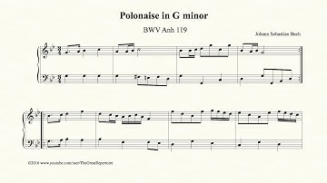 Bach, Polonaise in G minor, BWV Anh 119