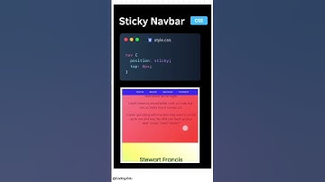 Position Sticky in Navbar in CSS | HTML | JS | web development | 🔥🔥🔥