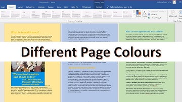 Add Different Colors for Each Page - Microsoft Word